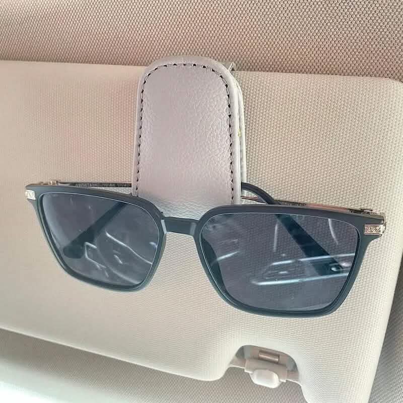 2-Pack: Sunglasses Holders for Car Visor Gray Automotive - Tophatter Daily Deals
