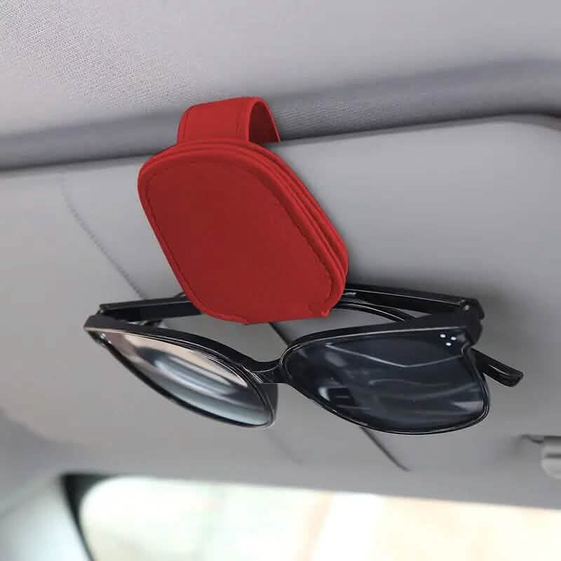 2-Pack: Sunglasses Holders for Car Visor Red Automotive - Tophatter Daily Deals