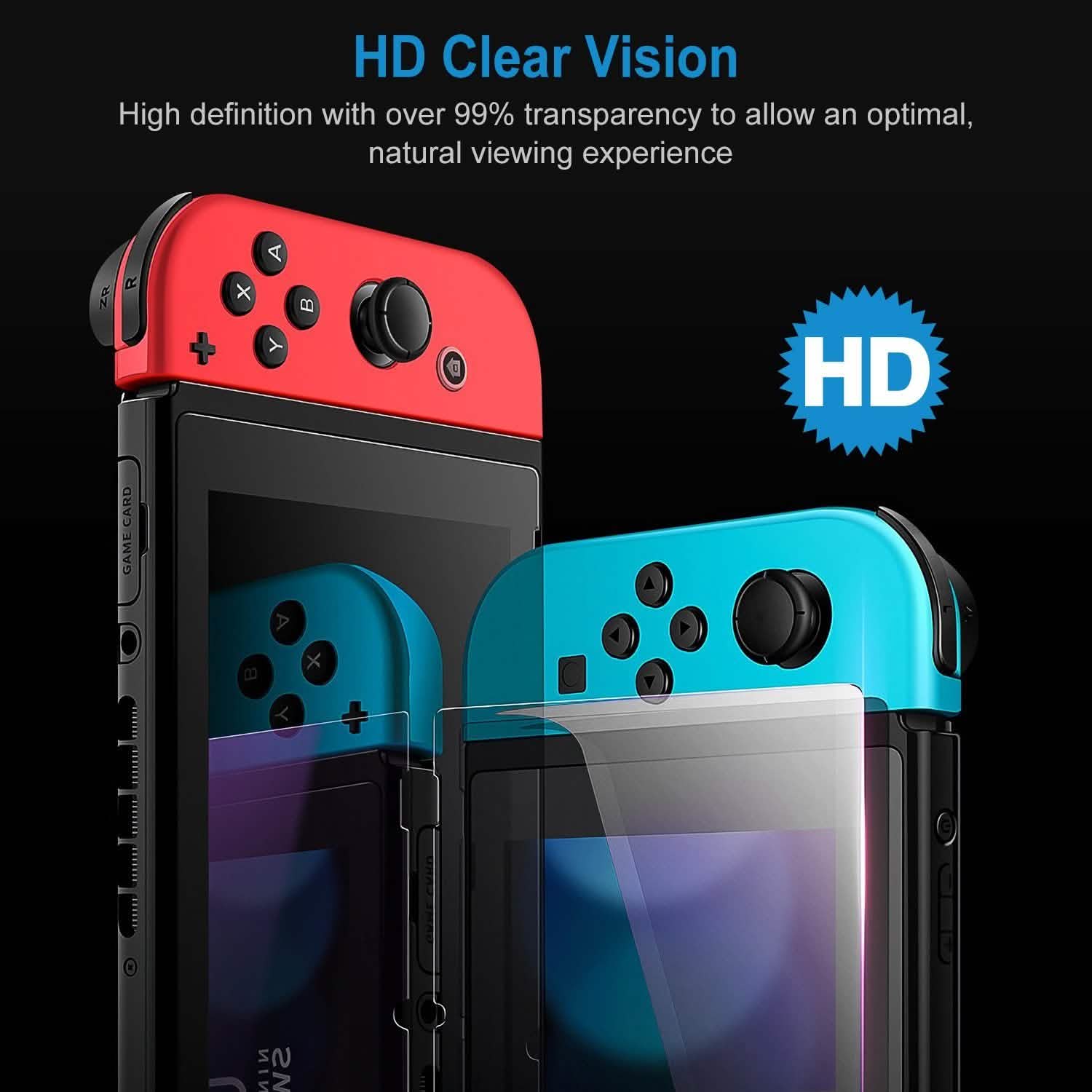 2-Pack: Tempered Glass Screen Protector for Nintendo Switch Video Games & Consoles - Tophatter Daily Deals