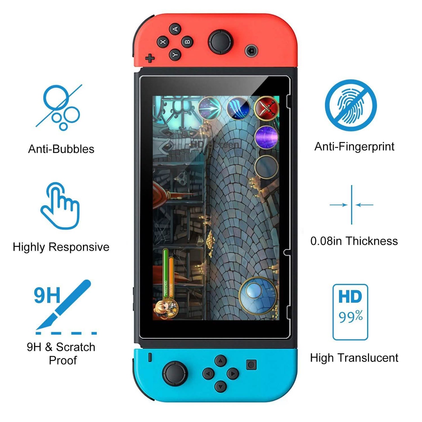 2-Pack: Tempered Glass Screen Protector for Nintendo Switch Video Games & Consoles - Tophatter Daily Deals