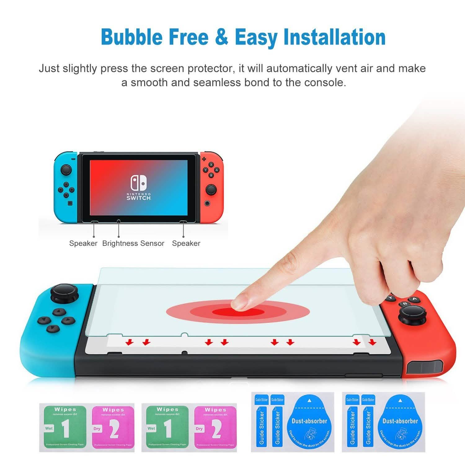 2-Pack: Tempered Glass Screen Protector for Nintendo Switch Video Games & Consoles - Tophatter Daily Deals