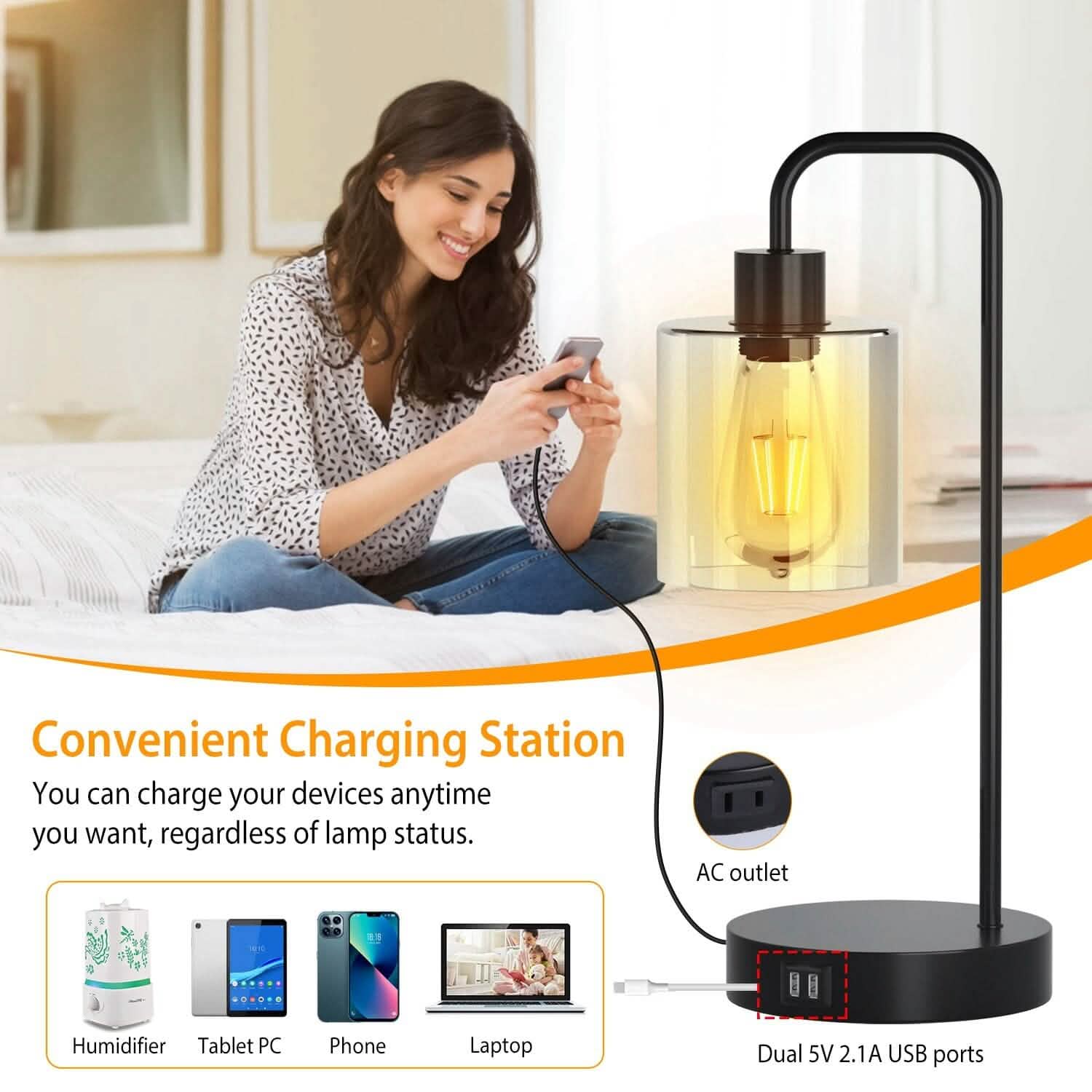 2-Pack: Touch Control Table Lamp Indoor Lighting - Tophatter Daily Deals