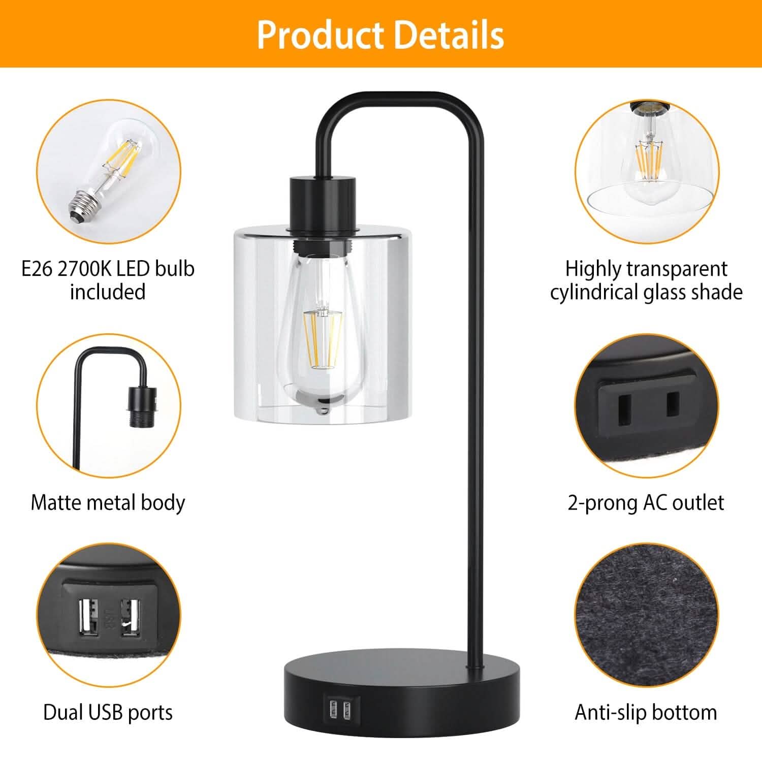 2-Pack: Touch Control Table Lamp Indoor Lighting - Tophatter Daily Deals