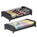 Under-Bed Storage Drawer with Wheels Multipurpose with Clear Window & Label Storage & Organization - Tophatter Daily Deals