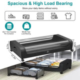 Under-Bed Storage Drawer with Wheels Multipurpose with Clear Window & Label Storage & Organization - Tophatter Daily Deals