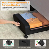 Under-Bed Storage Drawer with Wheels Multipurpose with Clear Window & Label Storage & Organization - Tophatter Daily Deals