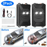 2-Pack: Under Hood Ultrasonic Repellent with 3 Power Supplies Automotive - Tophatter Daily Deals