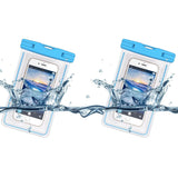 2-Pack: Universal Cell Phone Waterproof Dry Bag Case Blue Phone Cases - Tophatter Daily Deals