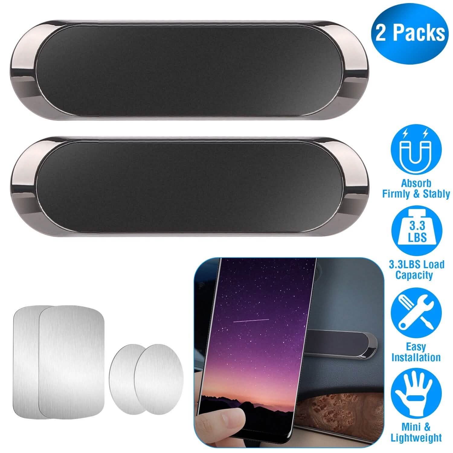 2-Pack: Universal Magnetic Car Mounts Automotive - Tophatter Daily Deals