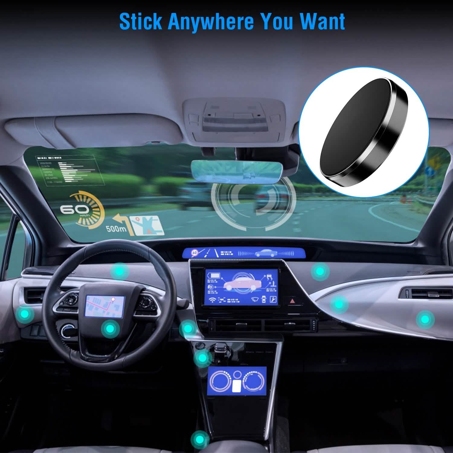 2-Pack: Universal Magnetic Car Mounts Dashboard Automotive - Tophatter Daily Deals