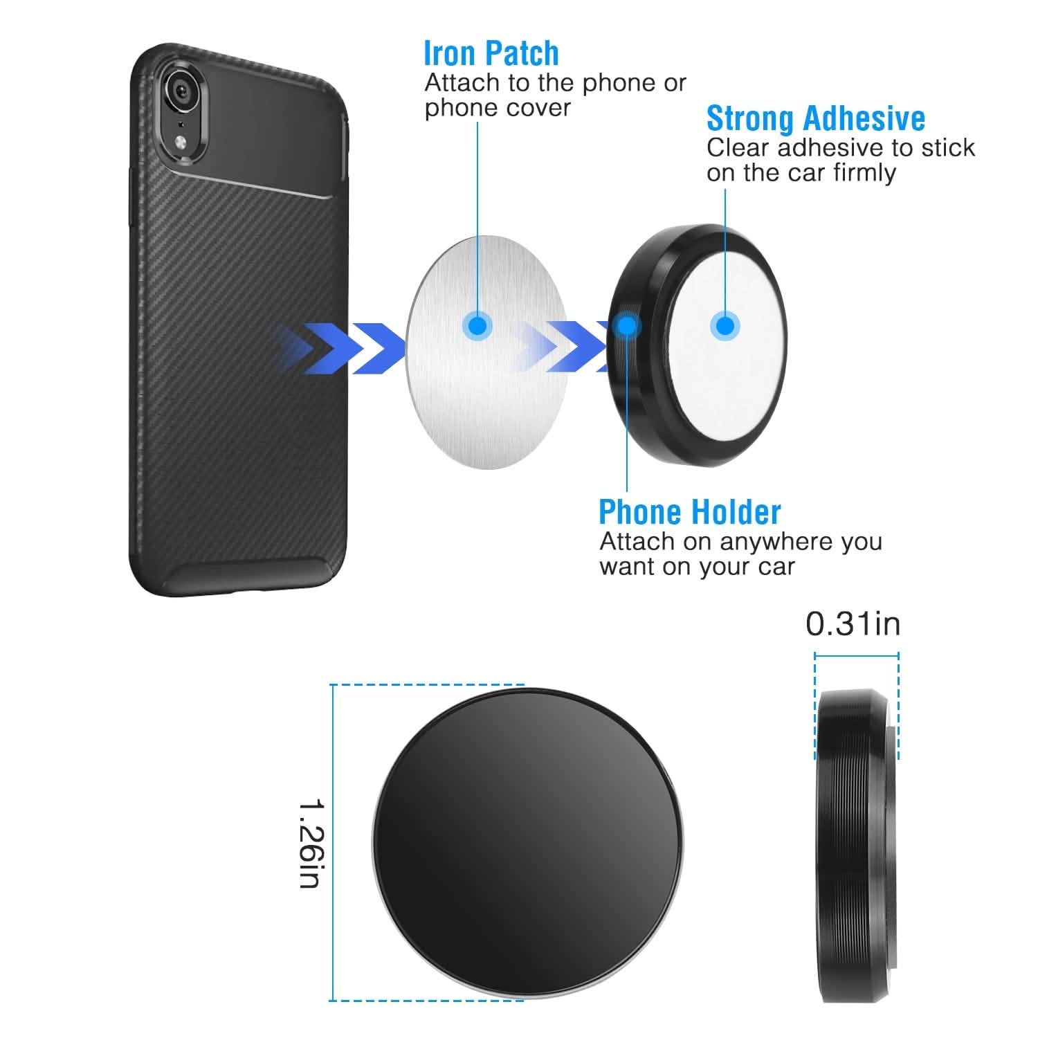 2-Pack: Universal Magnetic Car Mounts Dashboard Automotive - Tophatter Daily Deals