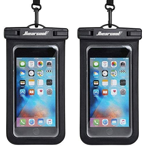 2-Pack: Universal Mobile Phone Waterproof Case Black Black Universal Phone Case - Tophatter Daily Deals