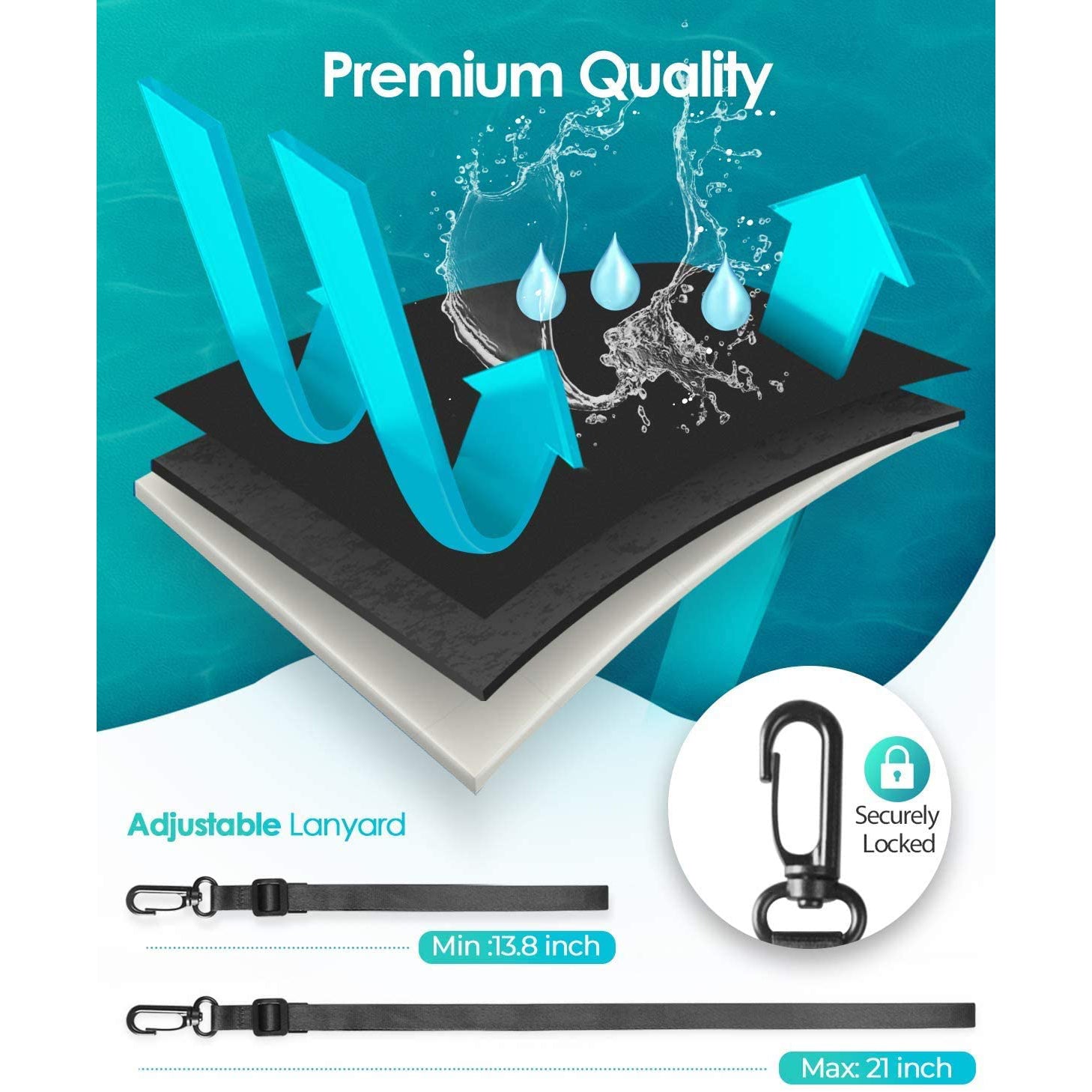 2-Pack: Universal Mobile Phone Waterproof Case Universal Phone Case - Tophatter Daily Deals