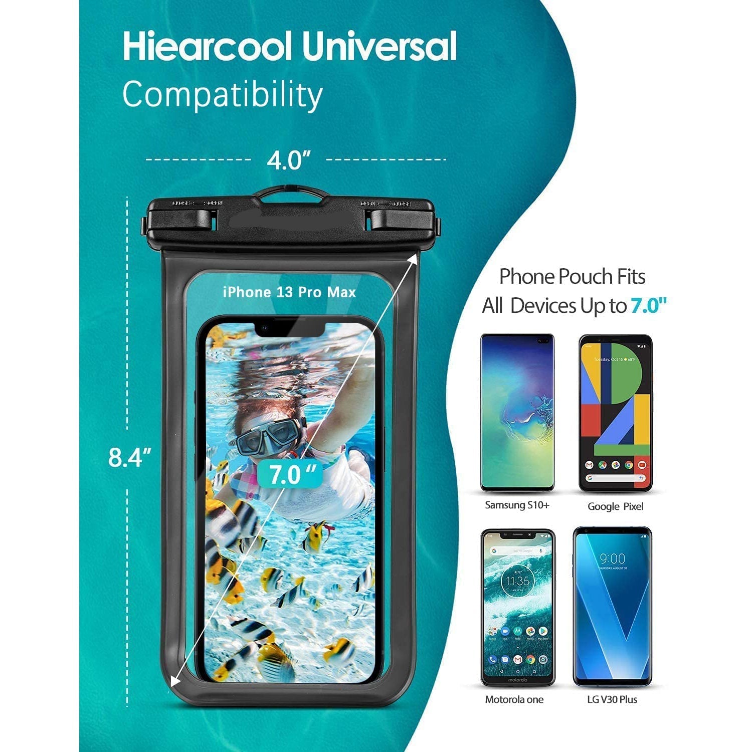 2-Pack: Universal Mobile Phone Waterproof Case Universal Phone Case - Tophatter Daily Deals
