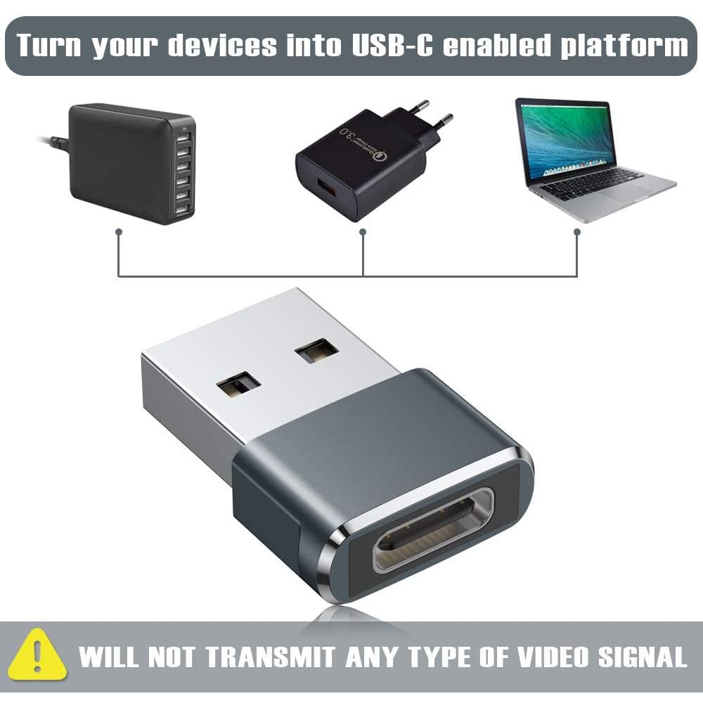 2-Pack: USB C Female to USB Male Adapter USB Adapter - Tophatter Daily Deals