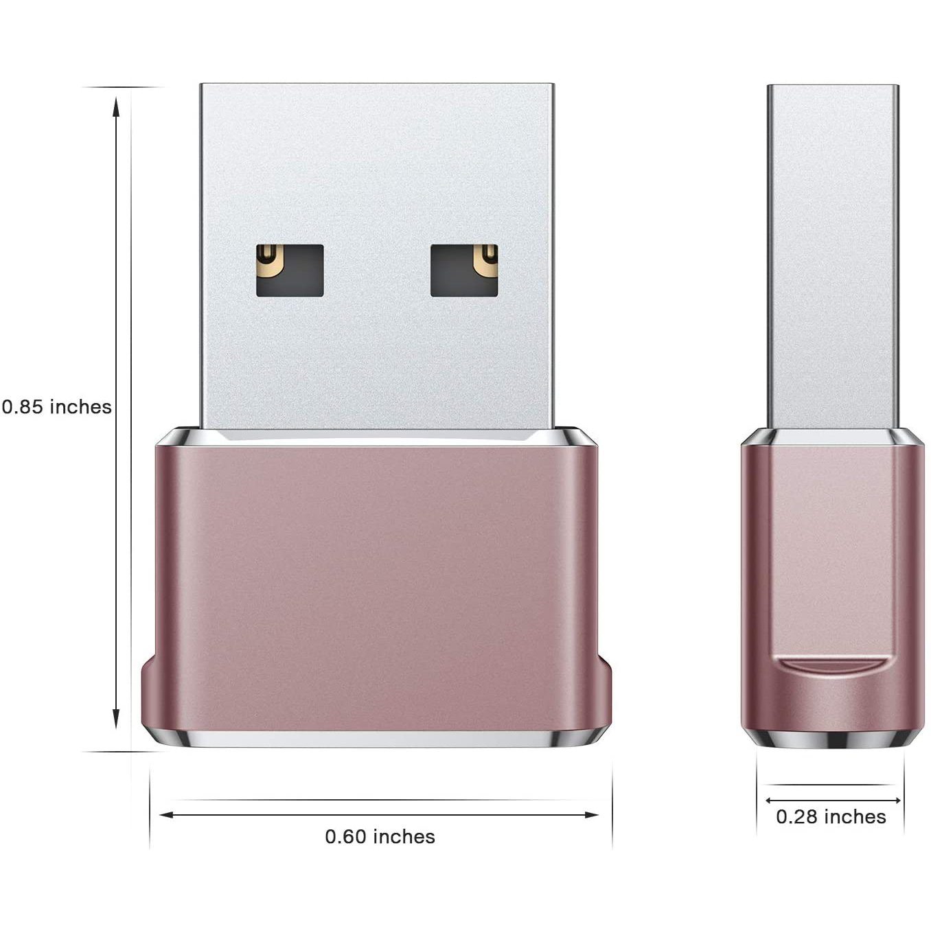 2-Pack: USB C Female to USB Male Adapter USB Adapter - Tophatter Daily Deals