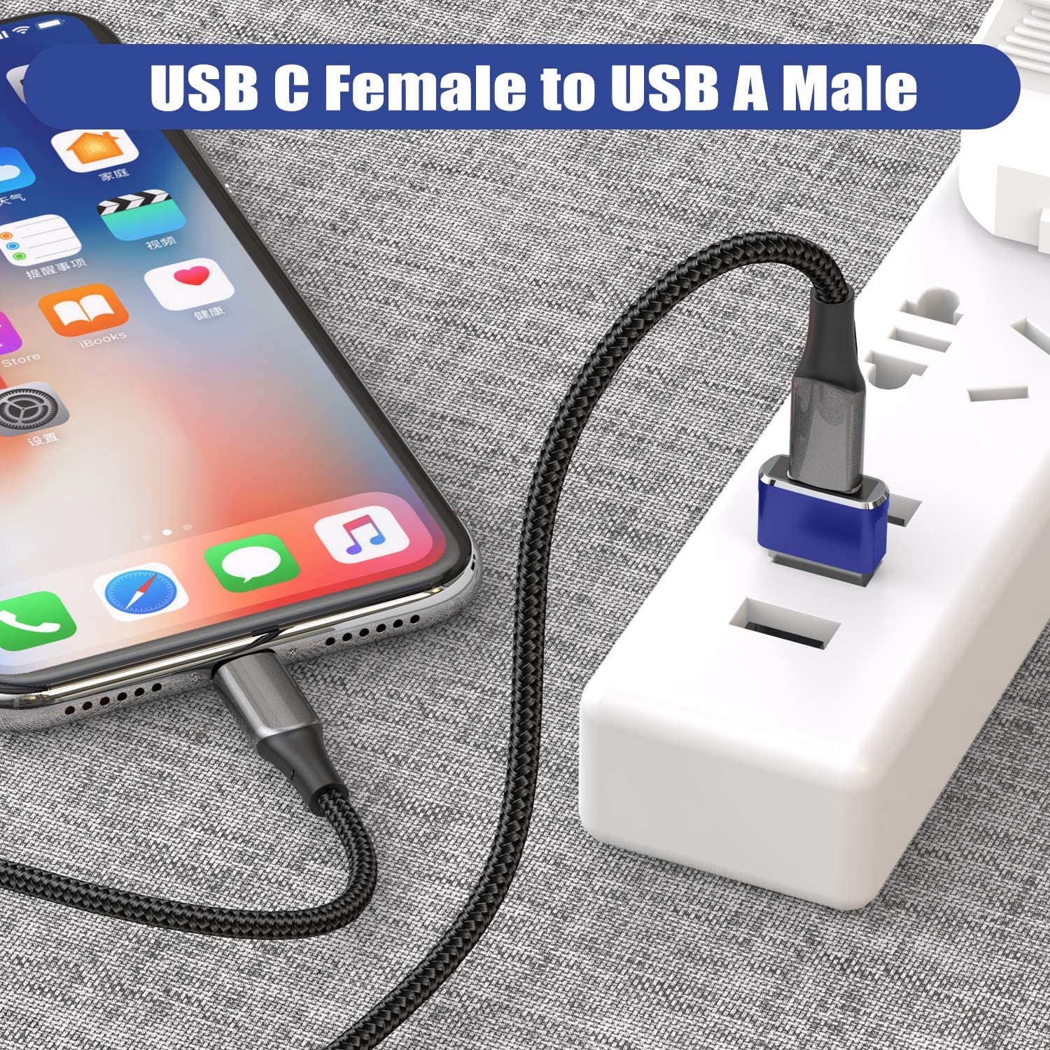 2-Pack: USB C Female to USB Male Adapter USB Adapter - Tophatter Daily Deals