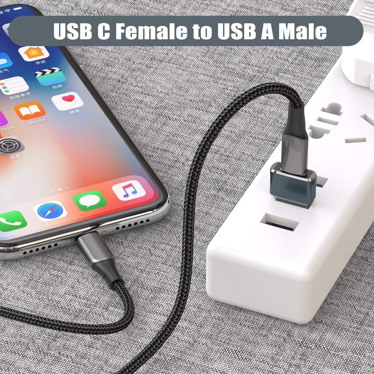 2-Pack: USB C Female to USB Male Adapter USB Adapter - Tophatter Daily Deals
