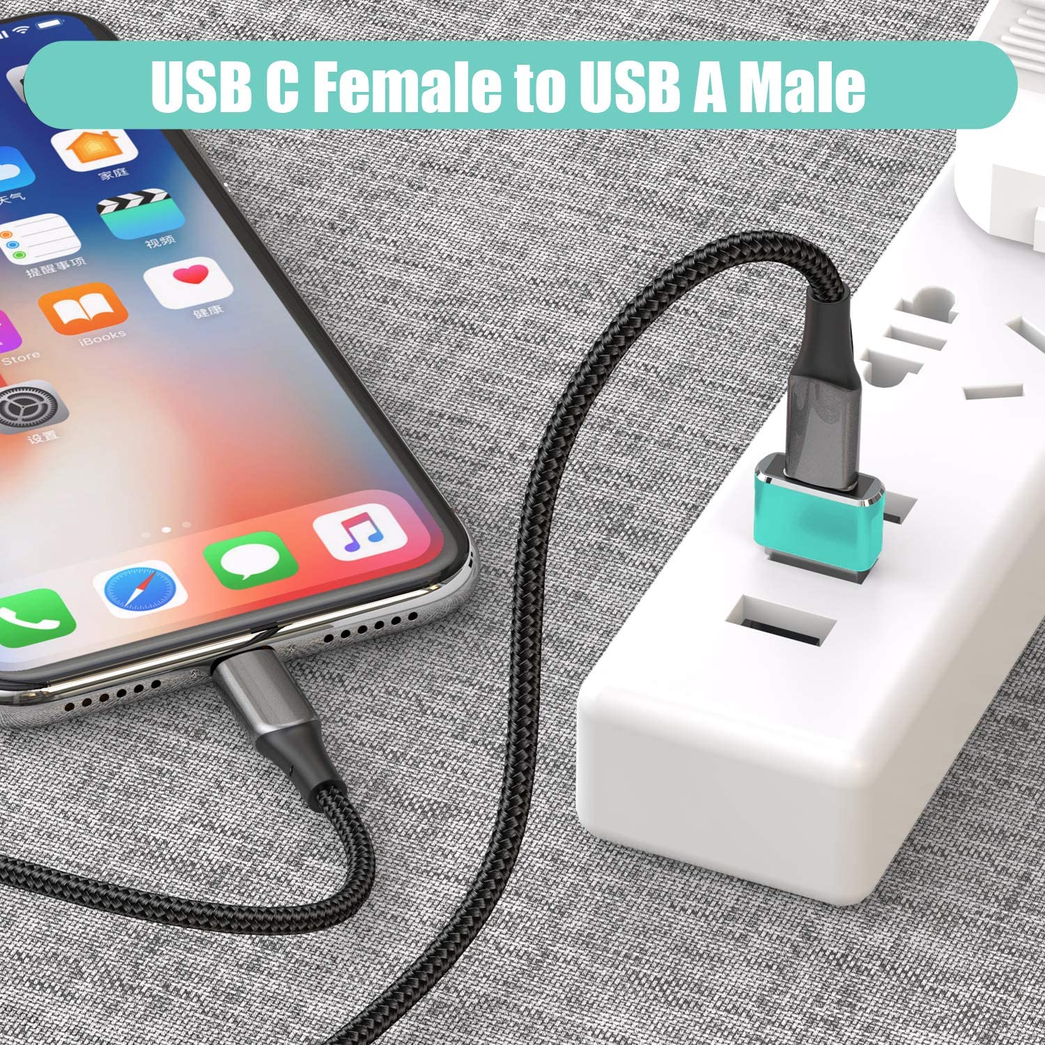 2-Pack: USB C Female to USB Male Adapter USB Adapter - Tophatter Daily Deals