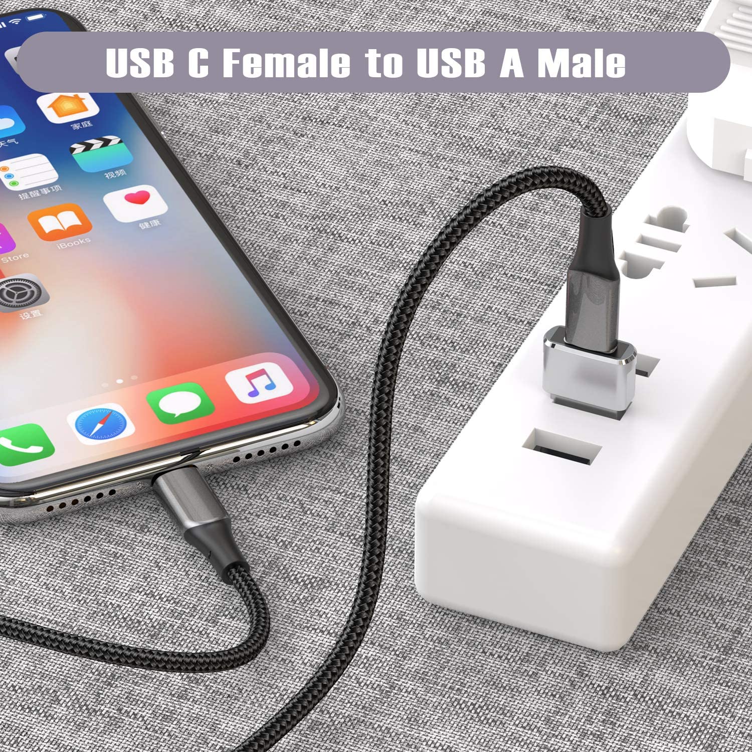 2-Pack: USB C Female to USB Male Adapter USB Adapter - Tophatter Daily Deals