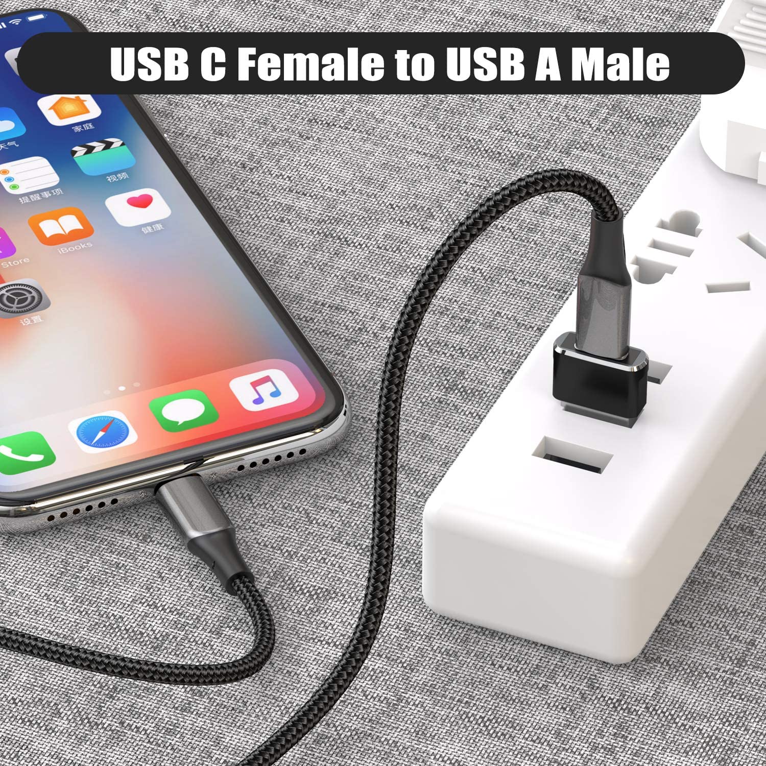 2-Pack: USB C Female to USB Male Adapter USB Adapter - Tophatter Daily Deals