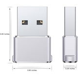 2-Pack: USB C Female to USB Male Adapter USB Adapter - Tophatter Daily Deals