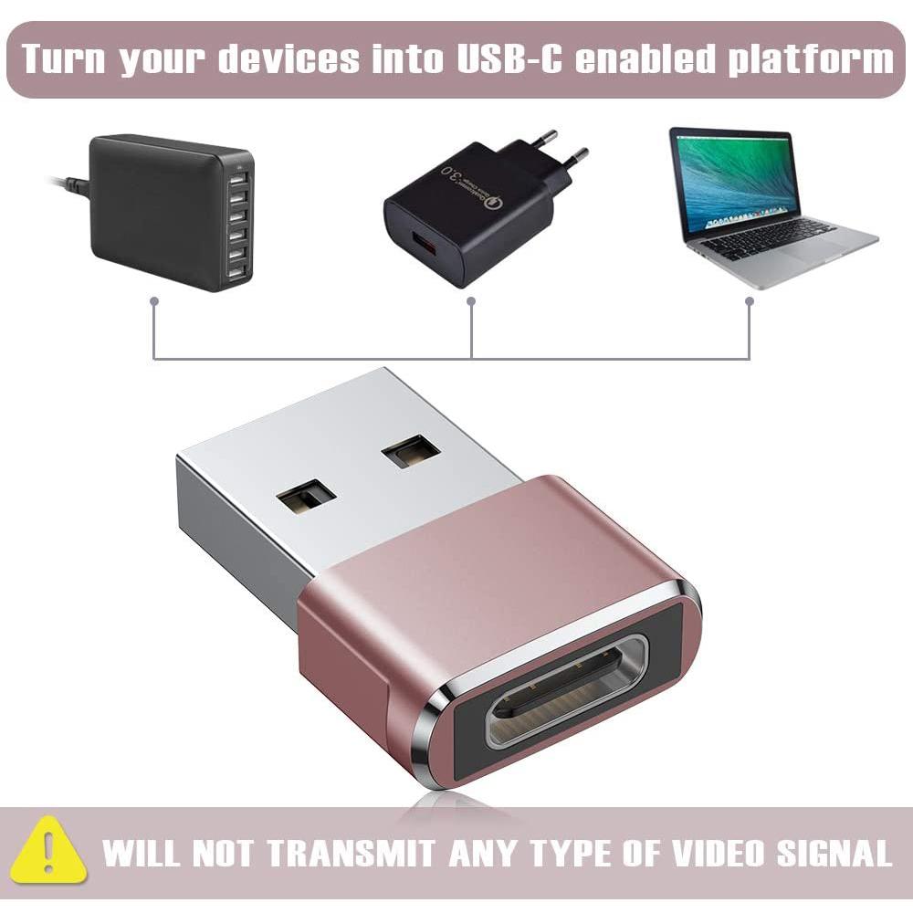 2-Pack: USB C Female to USB Male Adapter USB Adapter - Tophatter Daily Deals