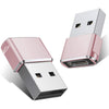 2-Pack: USB C Female to USB Male Adapter Pink USB Adapter - Tophatter Daily Deals