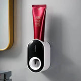2-Pack: Wall-Mounted Automatic Toothpaste Dispenser Black Bath - Tophatter Daily Deals