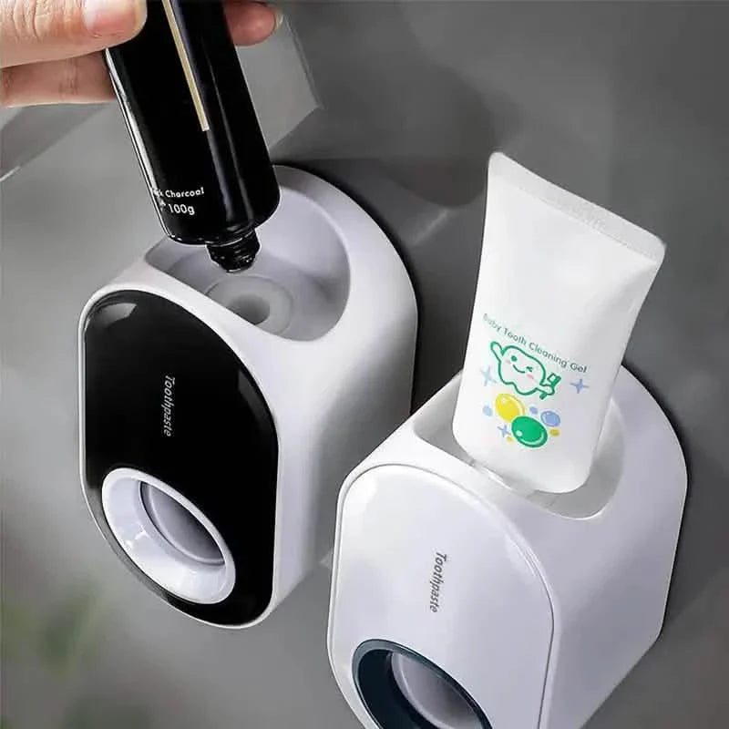 2-Pack: Wall-Mounted Automatic Toothpaste Dispenser Bath - Tophatter Daily Deals