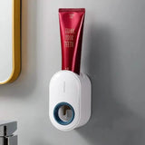 2-Pack: Wall-Mounted Automatic Toothpaste Dispenser White Bath - Tophatter Daily Deals
