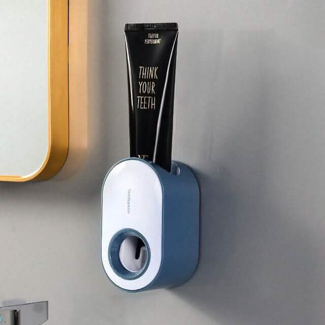 2-Pack: Wall-Mounted Automatic Toothpaste Dispenser Light Blue Bath - Tophatter Daily Deals