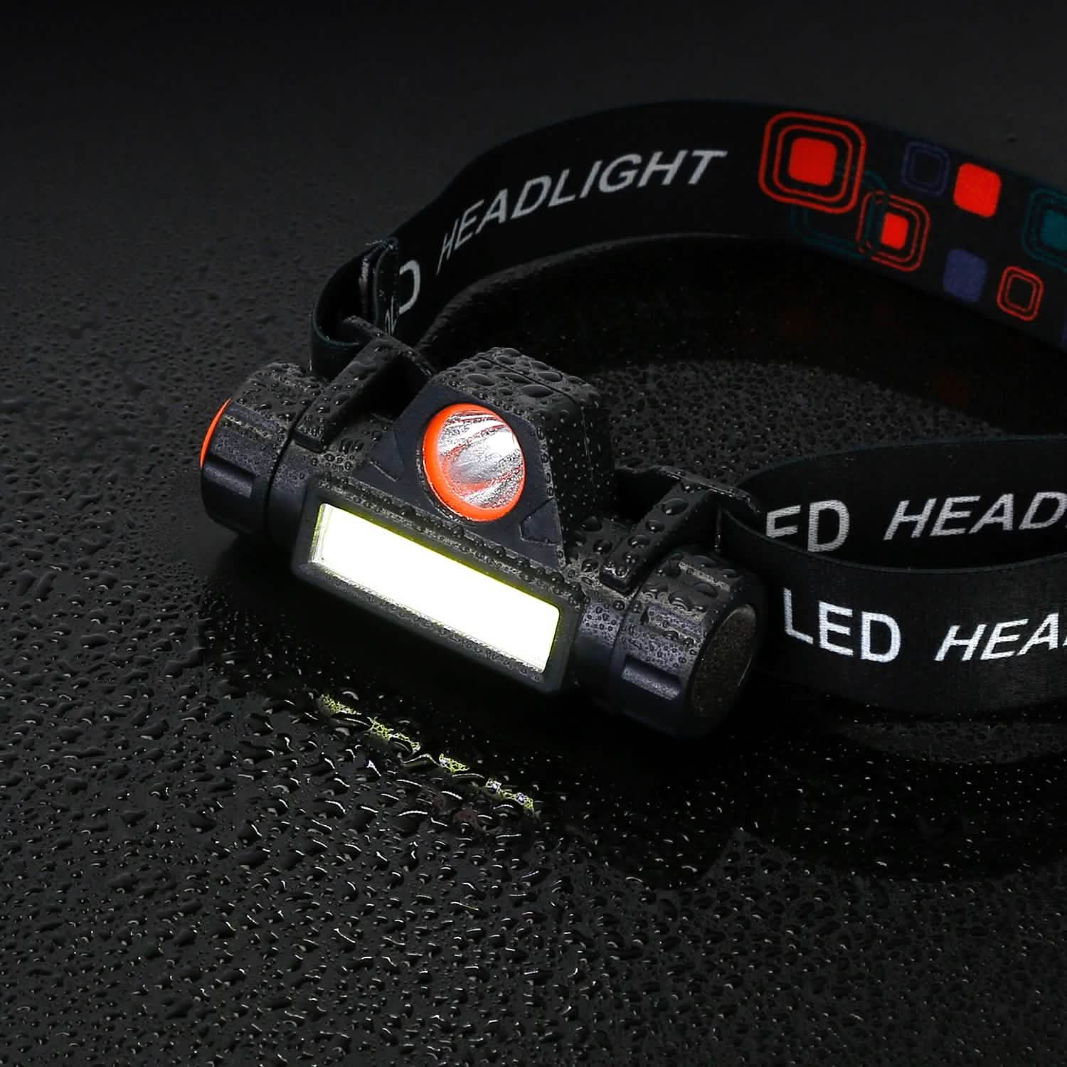 2-Pack: Waterproof Rechargeable Headlamp Outdoor Recreation - Tophatter Daily Deals