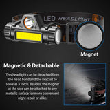 2-Pack: Waterproof Rechargeable Headlamp Outdoor Recreation - Tophatter Daily Deals