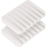 2-Pack: Wooden Soap Tray White Bath - Tophatter Daily Deals