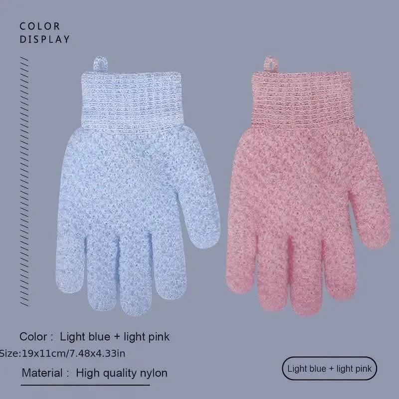 2-Pair: Exfoliating Bath Gloves Bath - Tophatter Daily Deals