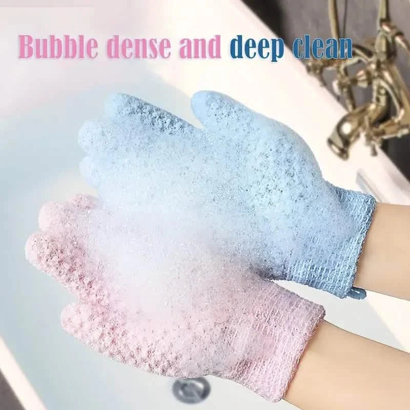 2-Pair: Exfoliating Bath Gloves Bath - Tophatter Daily Deals