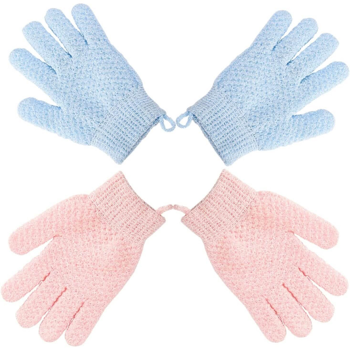 2-Pair: Exfoliating Bath Gloves Bath - Tophatter Daily Deals