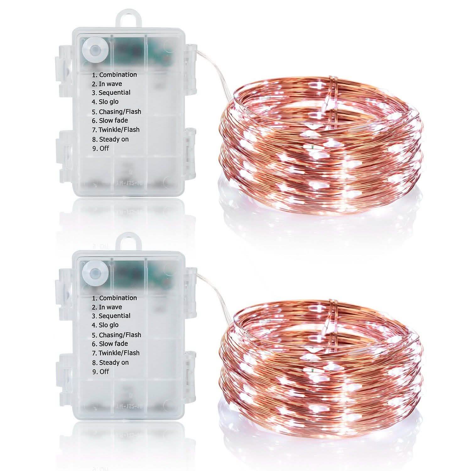 2-Piece: 100LED Beads String Lights String & Fairy Lights - Tophatter Daily Deals