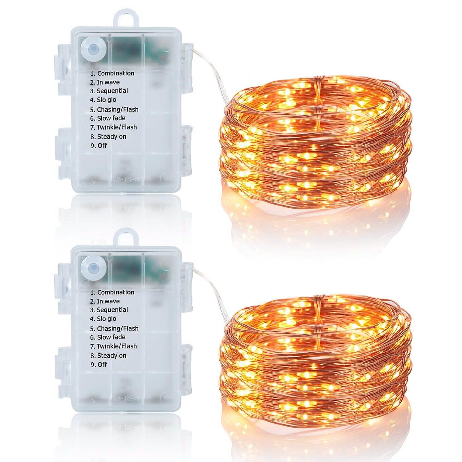 2-Piece: 100LED Beads String Lights String & Fairy Lights - Tophatter Daily Deals