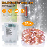 2-Piece: 100LED Beads String Lights String & Fairy Lights - Tophatter Daily Deals