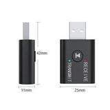 2-Piece: 2-in-1 USB Wireless Bluetooth Adapter 5.0 Transmitter Audio Accessories - Tophatter Daily Deals