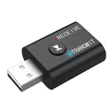 2-Piece: 2-in-1 USB Wireless Bluetooth Adapter 5.0 Transmitter Audio Accessories - Tophatter Daily Deals