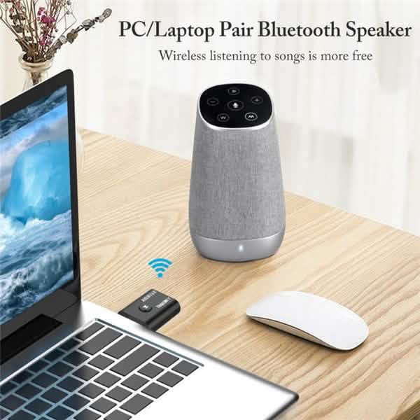 2-Piece: 2-in-1 USB Wireless Bluetooth Adapter 5.0 Transmitter Audio Accessories - Tophatter Daily Deals