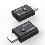2-Piece: 2-in-1 USB Wireless Bluetooth Adapter 5.0 Transmitter Audio Accessories - Tophatter Daily Deals