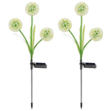 2-Piece: 36 LED Dandelion Solar Lights Outdoor Lighting - Tophatter Daily Deals