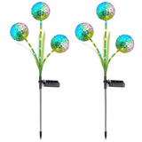 2-Piece: 36 LED Dandelion Solar Lights Outdoor Lighting - Tophatter Daily Deals