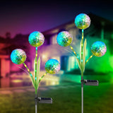 2-Piece: 36 LED Dandelion Solar Lights Outdoor Lighting - Tophatter Daily Deals