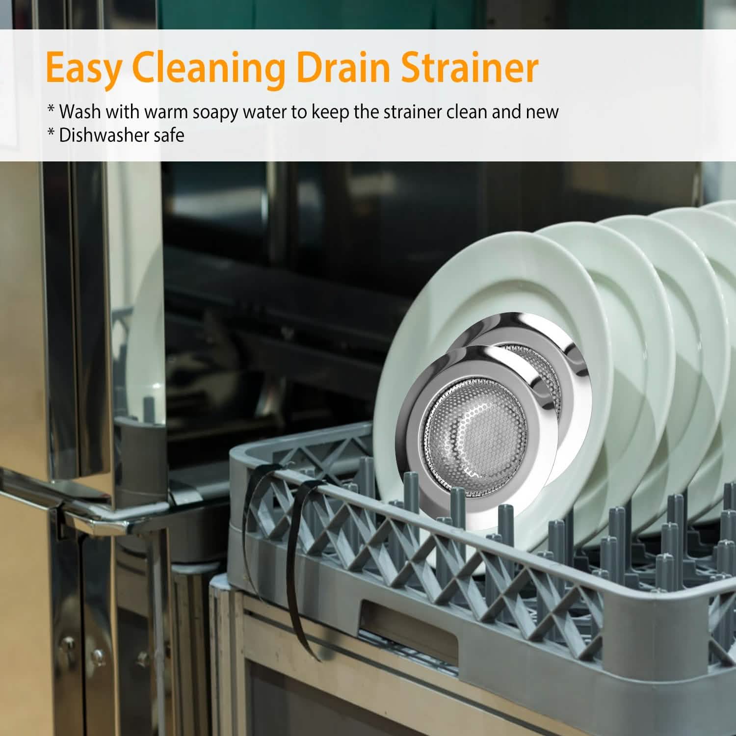 2-Piece: 4.53-Inch Kitchen Sink Strainer Kitchen Tools & Gadgets - Tophatter Daily Deals