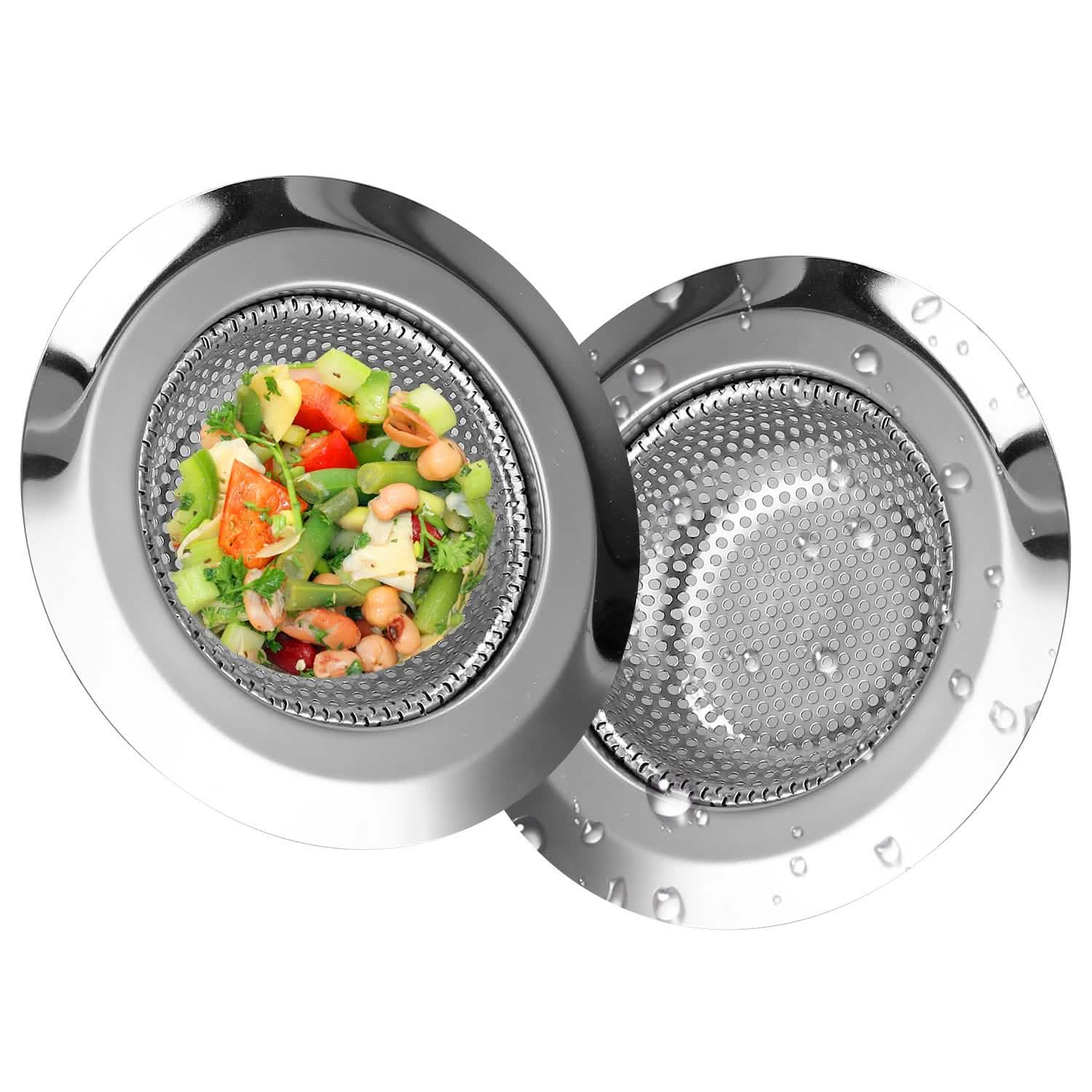 2-Piece: 4.53-Inch Kitchen Sink Strainer Kitchen Tools & Gadgets - Tophatter Daily Deals